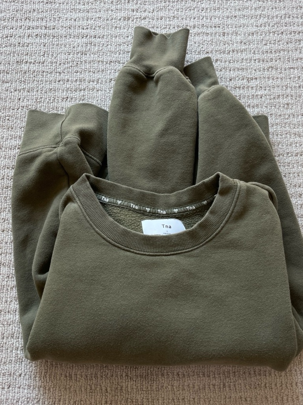 TNA green oversized sweatshirt